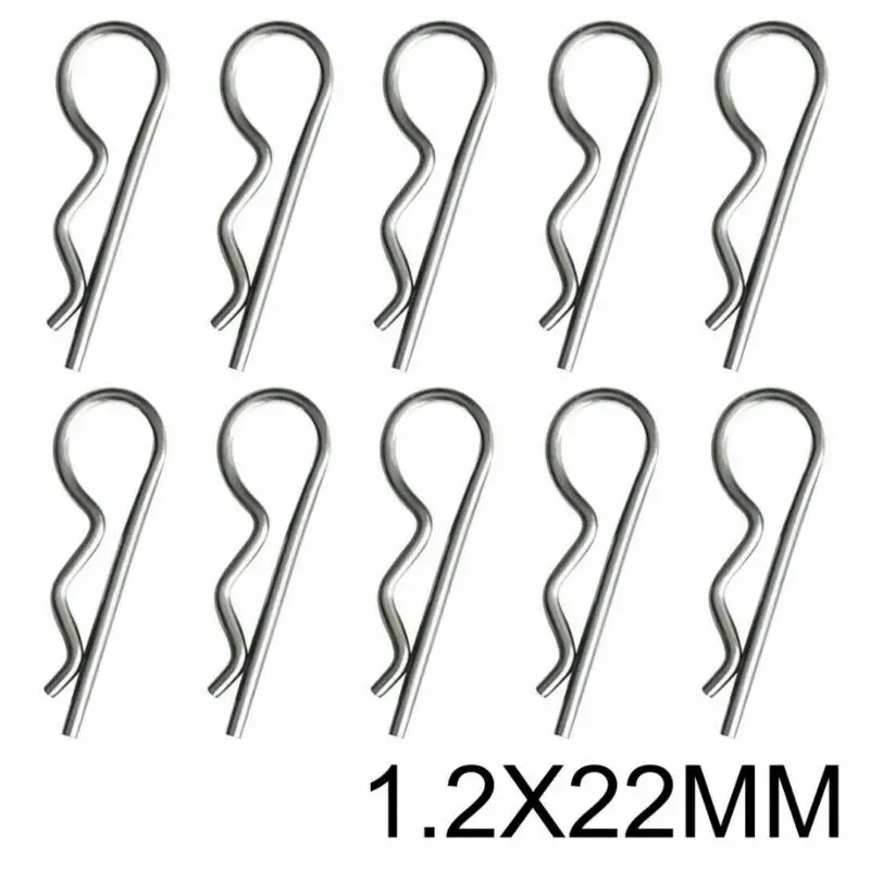 10PCS M1, M1.2, M1.6, M1.8, M2, M2.5, M3 spring opening R-type car pin fixing clamp spring pin