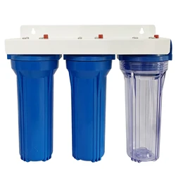 3 Stage Blue Whole House Water Filtration System 3/4