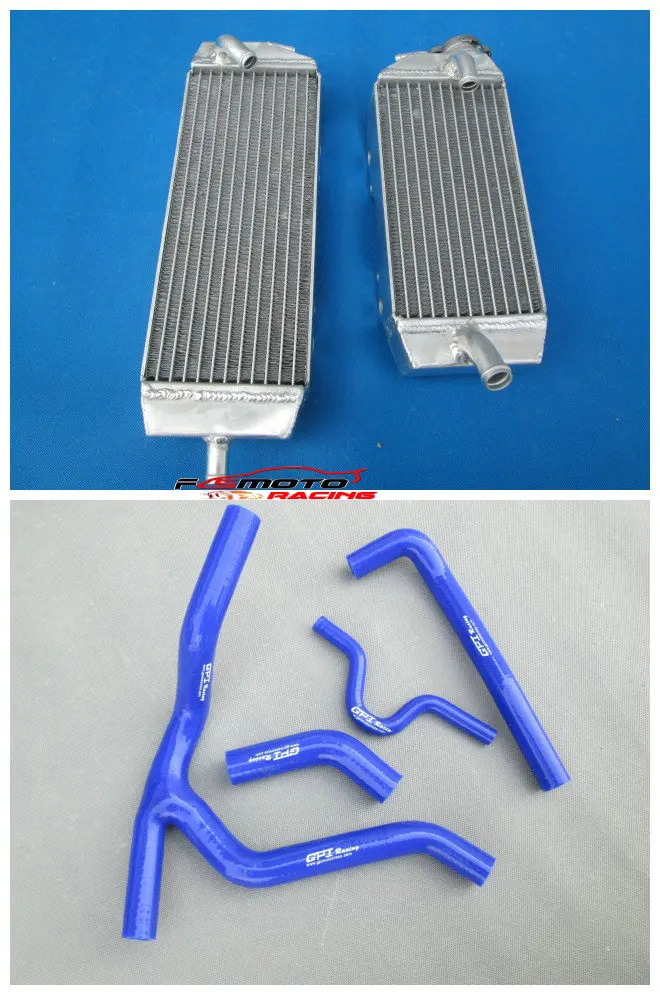 

For Kawasaki KXF250 KX250F KXF 250 KX 250 F 2006 2007 2008 Interior Accessories Aluminum Racing Radiator + Silicone Hose