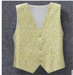 Boy Sparkly Vest Silver Gold Color Boy Stage Costumes Size 100-150T Handsome Boy Blazers Quality Vest White Blue Black