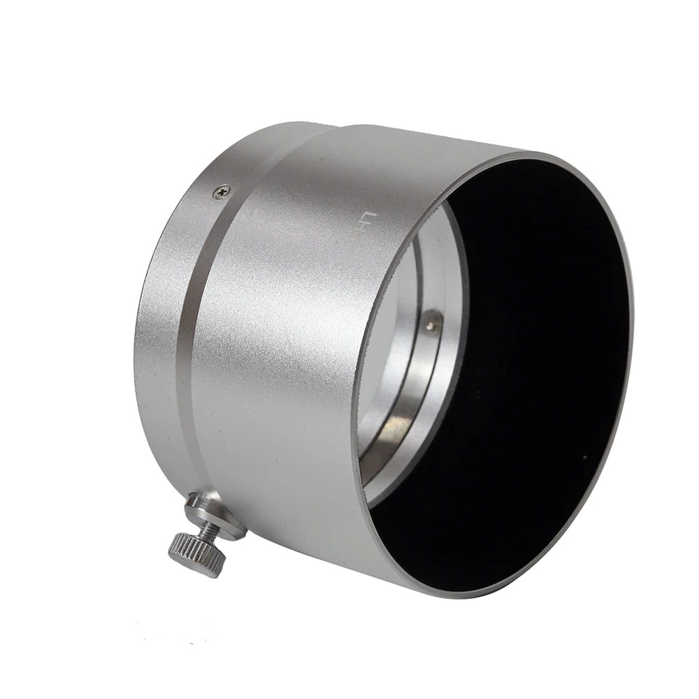 LH-61F 58mm Metal Lens Hood Black / Silver Replacement Protector for Olympus M.ZUIKO DIGITAL ED 75mm F1.8 lens