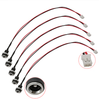 2/5Pcs 5.5 x 2.1mm DC Power Female to JST PH 2.0 2 Pin Male Wire Cable Connector 2.1*5.5 DC Socket DC-022B 26AWG Wire 20cm