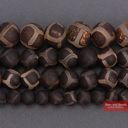 Natural Stone Carnelian China Tibetan Dzi football beads Round Loose Beads 6/8/10mm For DIY Bracelet Pendant Necklace