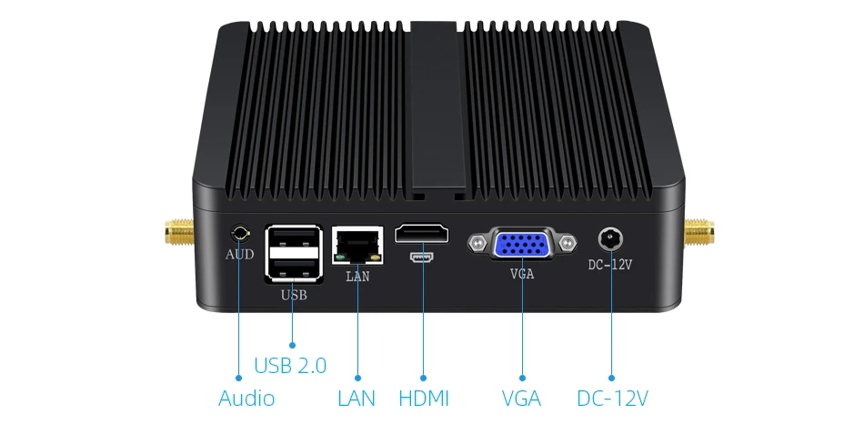 Fanless Mini PC Intel Core I7-4500U I5-4200U I3-5005U Windows 10 300M WiFi 8GB DDR3L 128GB/256GB/512GB SSD Barebone Computers