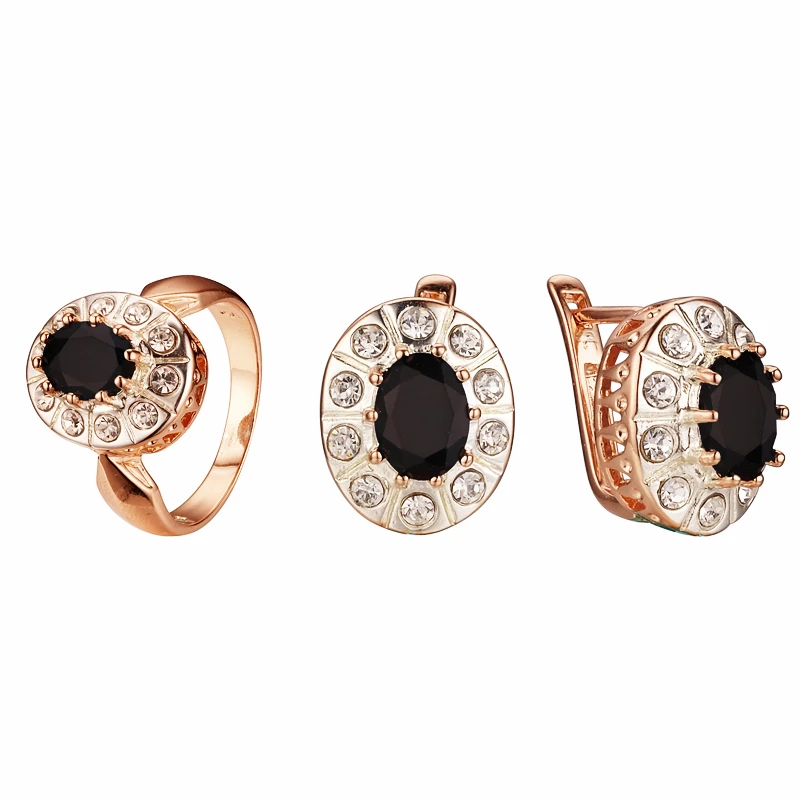 New Fashion Women Jewelry Sets 585 Rose Gold Silver Color Bridal Wedding Earring  Jewelry Sets