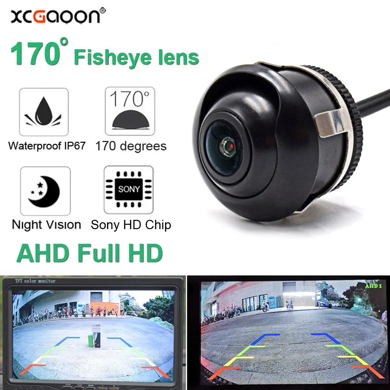 HD 720P/1080P noktowizor obiektyw typu rybie oko pojazd cofania kamera cofania widok z tyłu kamera AHD na lata 2019-2022 Android DVD AHD Monitor