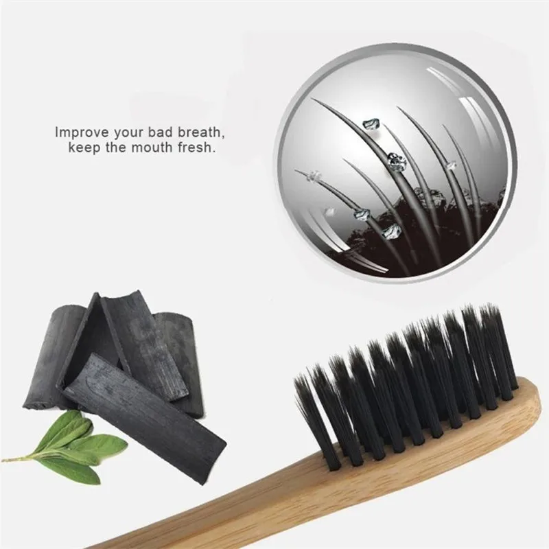 1 stücke Zahnbürste Natürliche Bambus Griff Regenbogen Bleaching Weichen Borsten Bambus Zahnbürste Umweltfreundliche Zahn Zähne Pinsel Mundpflege
