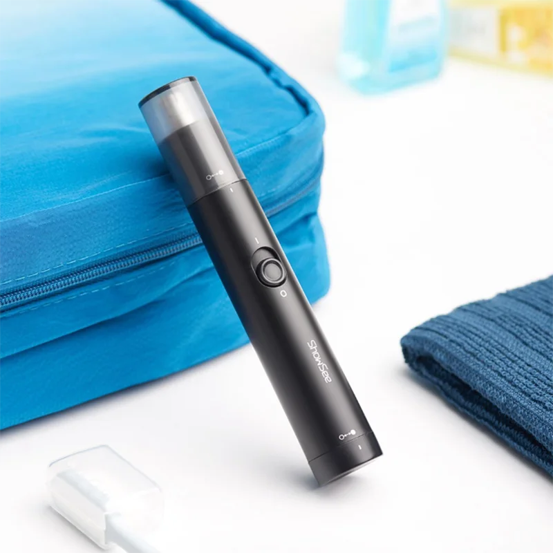YOUPIN ShowSee-Mini recortador de pelo de nariz eléctrico, afeitadora portátil de pelo de oreja y nariz, afeitadora indolora, lavable rápido y extraíble