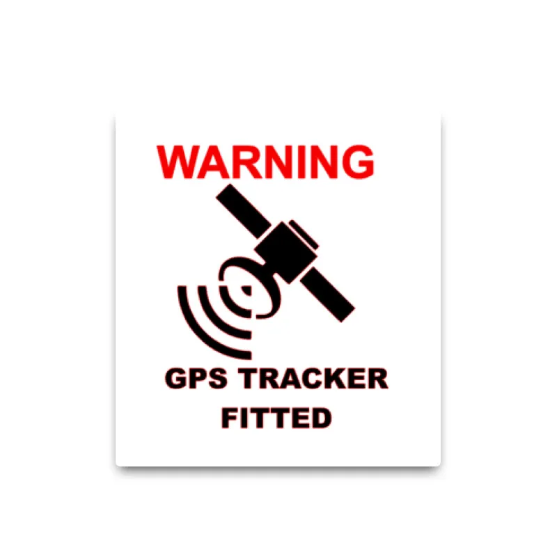 Warning Car Sticker GPS Tracker Fitted Vinyl Sunscreen Car Window Car Styling Accessories Decorative Waterproof PVC 10cm*9cm