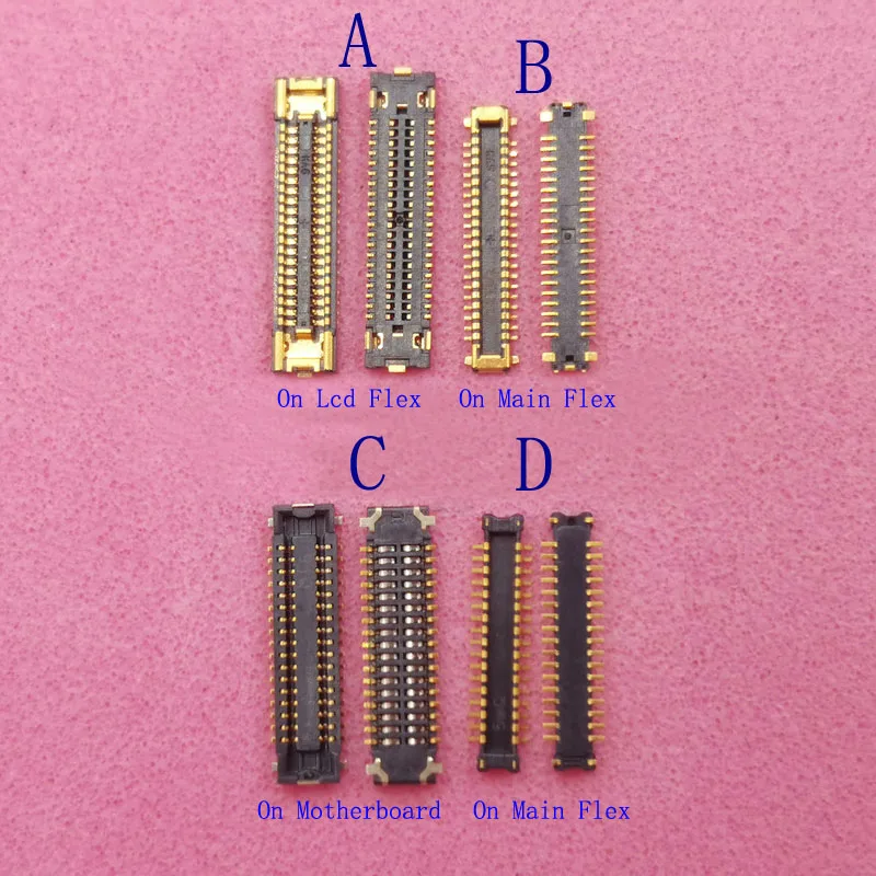 2Pcs LCD Display Screen Flex FPC Connector For Samsung Galaxy M30S M307 M30 M31 M315 M215F M305 M21 M215 On Plug Board 34 40 Pin