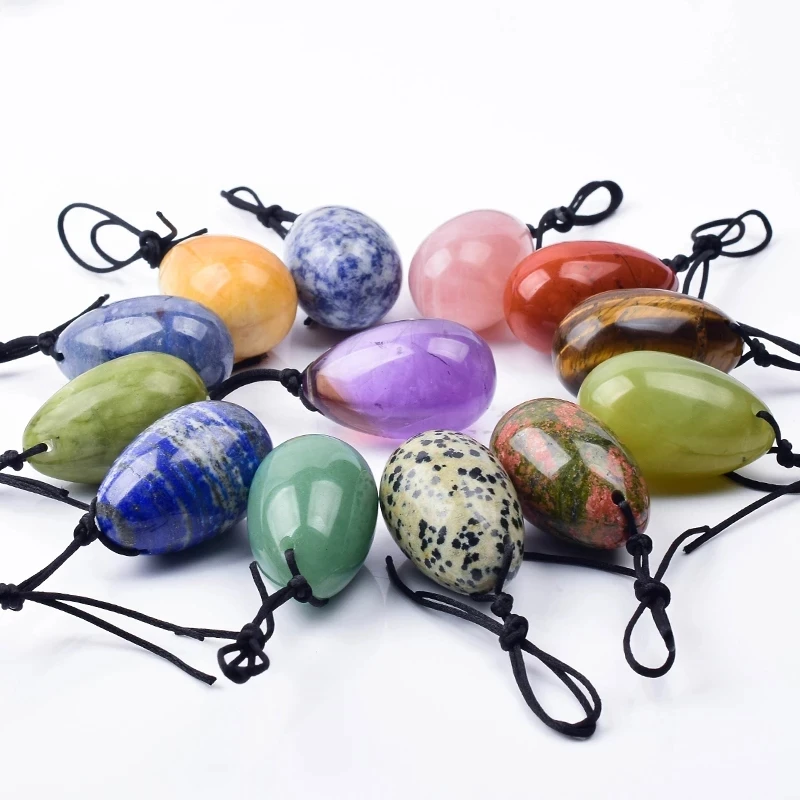 30 X 20 MM Massage Egg Natural Crystal Jade Mineral Yoni Ball Kegel Vaginal Exercise Tool Pelvic Floor Muscle Health Care Women - Detail 1