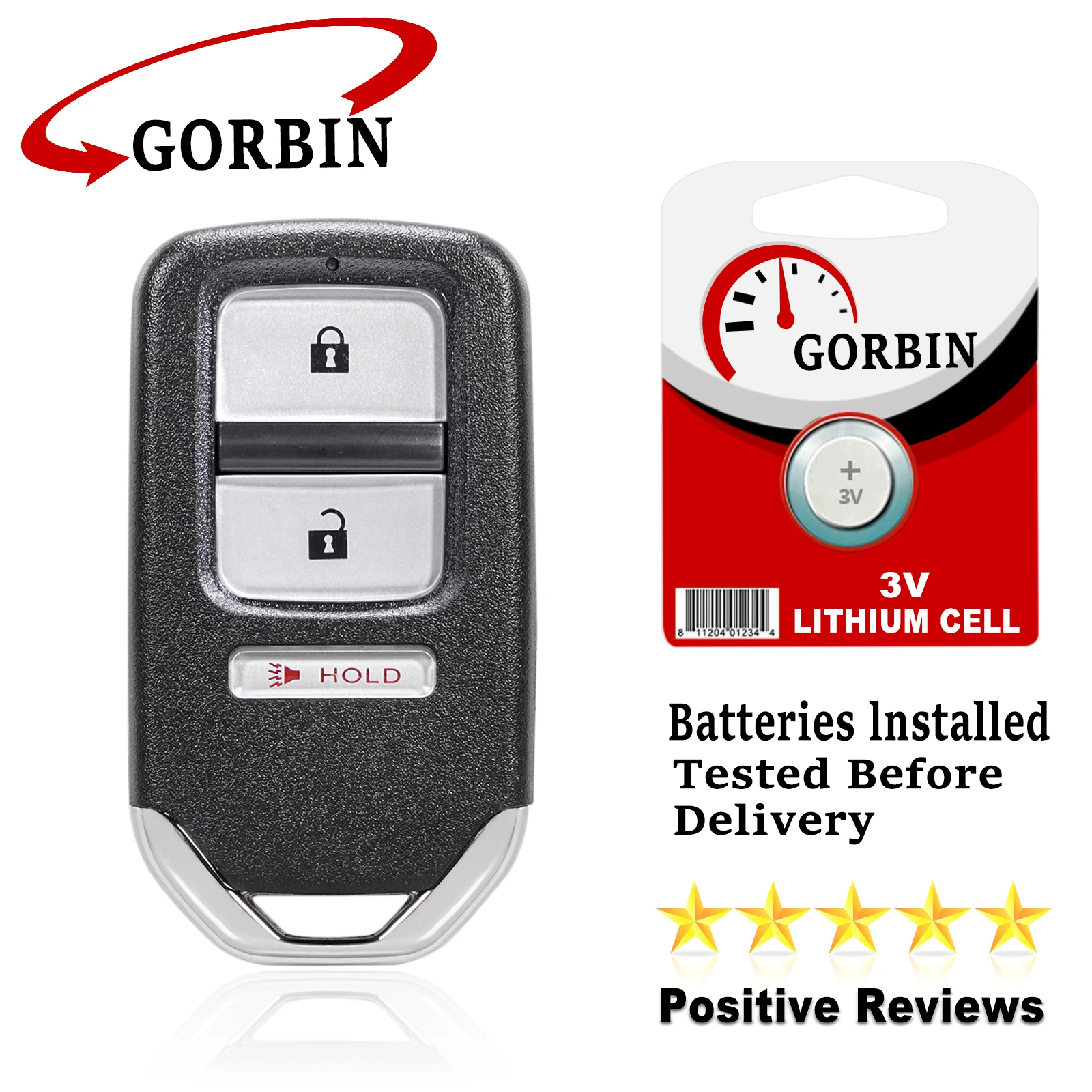 

GORBIN for Honda Fit EX EX-L EX-LN HR-V Crosstour Remote Key ID47 Chip 313.8Mhz KR5V1X for Honda Car Key