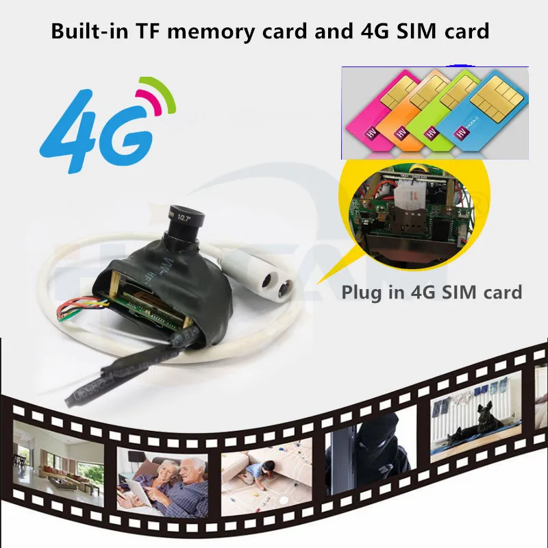 Telecamera 4G Pin Hole 720P 1080P 1940P Wifi Mini Telecamere IP P2P 3g Sim Card CCTV senza fili per Villa Antifurto Foresta Camera Detective