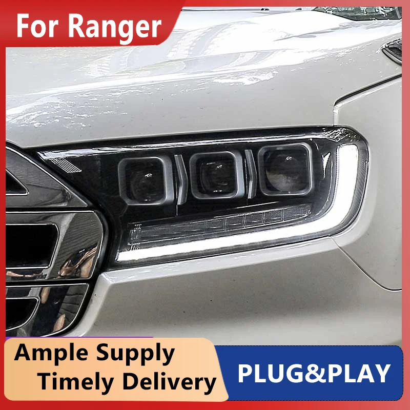 

FULL LED Front Lamps For Ford Ranger Everest T6 FL T7 T8 Raptor 3 Projector Headlight Head lamp LED Headlight LED Dual Projector