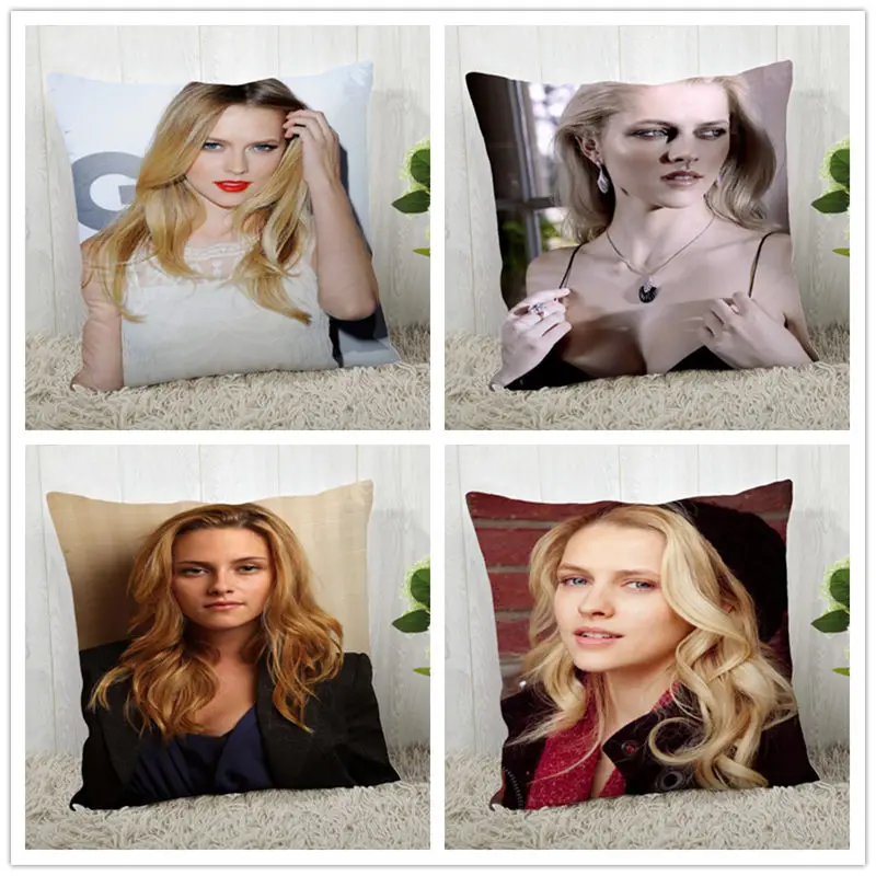 Custom Teresa Palmer Pillow Case Polyester Decorative Pillowcases zipper Pillow Case Pillowcase Cover Square drop shipping