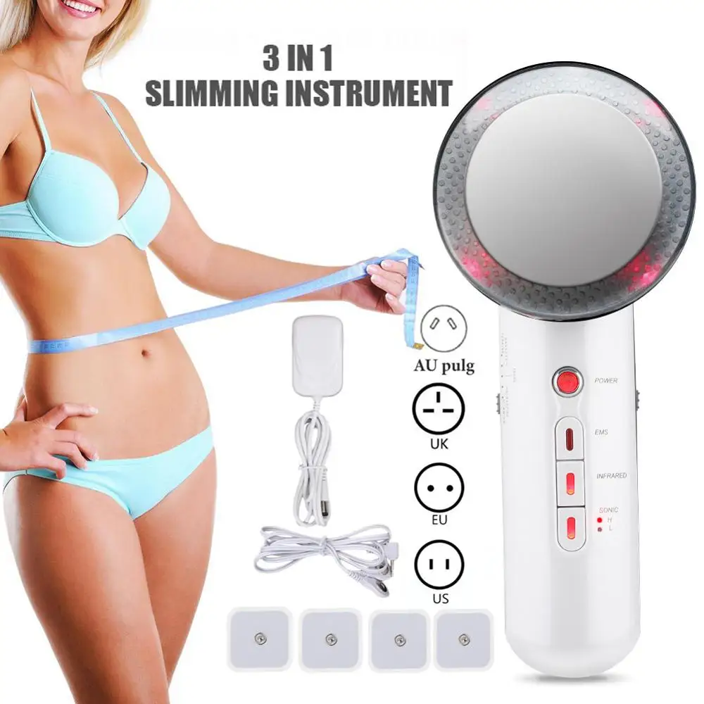 3 in 1 EMS Infrarot Ultraschall Körper Massager Ultraschall Abnehmen Brenner V Gesicht Schönheit Gesundheit Elektrische Gesicht Hebe Maschine