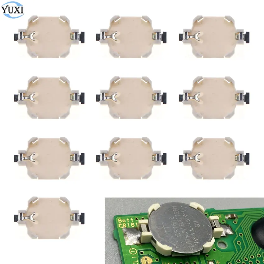 YuXi 10pcs For GB GBC GBA Game Card CR1616 Battery Holder For Gameboy Advance/Color