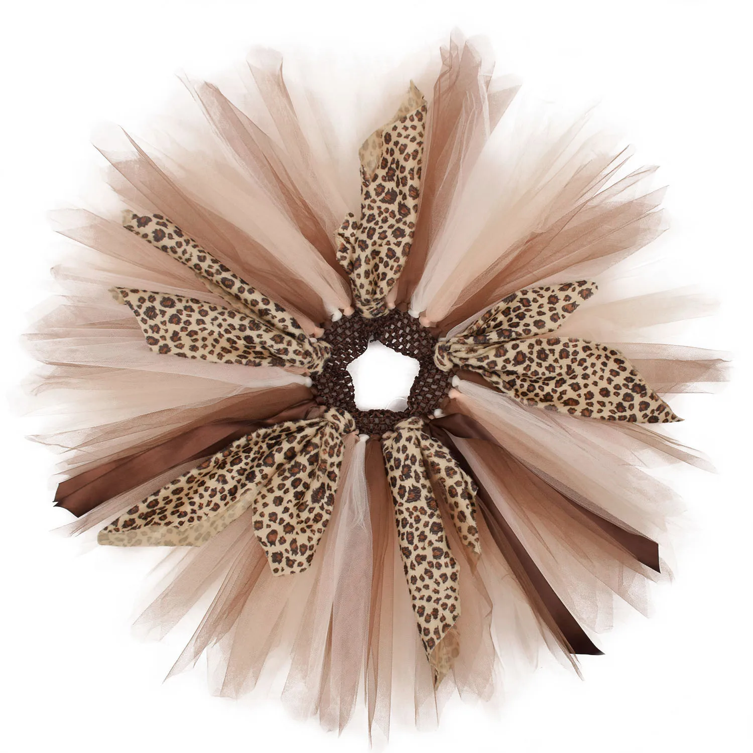 Baby Girls Wild Fluffy Tutu Skirt Baby Birthdays Party Costume Leopard Tulle Tutus Brown Skirts Photo Props