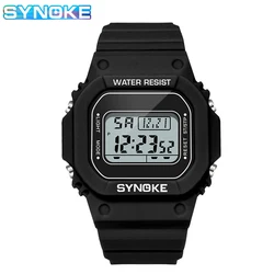 SYNOKE Men Sport Watch Fashion Waterproof LED Alarm Digital Watch Women Wristwatch Students Watches for Men Relogio Masculino