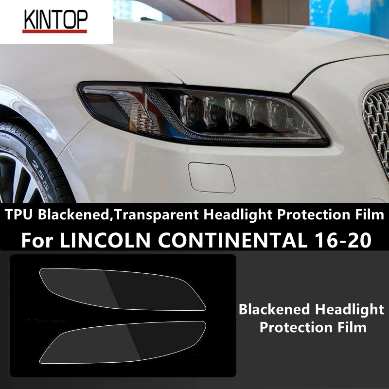 

Для LINCOLN CONTINENTAL 16-20 ТПУ затемненная Защитная пленка для фар, защита фар, модификация пленки