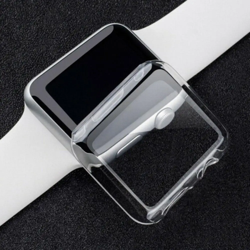 Watch Cover Case For Apple Watch 8/7/6/5/4 49MM 41MM 45MM 40MM 44MM Soft Slim Clear TPU Screen Protector For iWatch 3/2 38 42MM