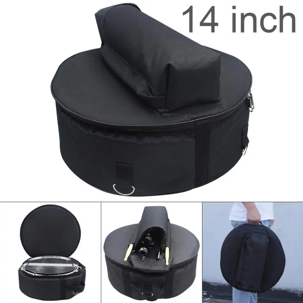 Drum Bag 14 Inch Snare Drum Bag Add Cotton Drum Sticks Stand Percussion Instrument Waterproof Oxford Backpack