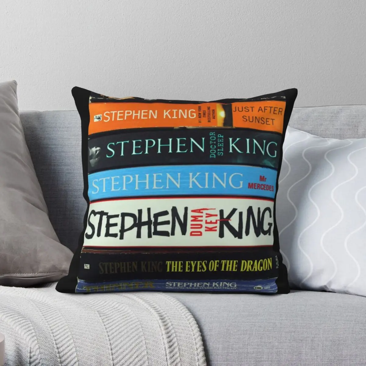 Stephen King PB1 Pillowcase Polyester Linen Velvet Pattern Zip Decor Pillow Case Sofa Seater Cushion Cover