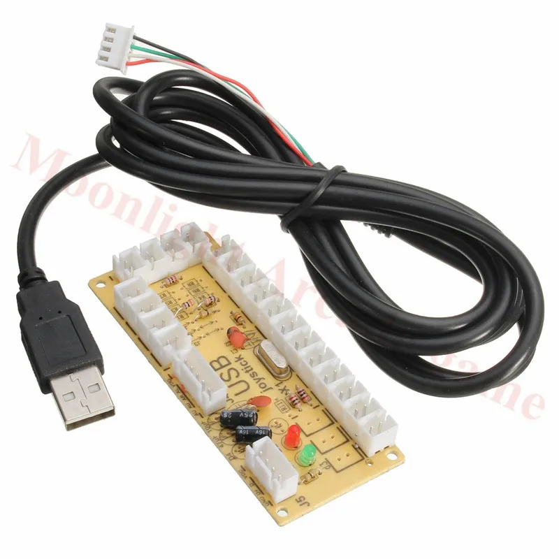 1Player USB Arcade Encoder Zero Delay PC to Joystick 5 Pin MAME Sanwa Push Button Cable