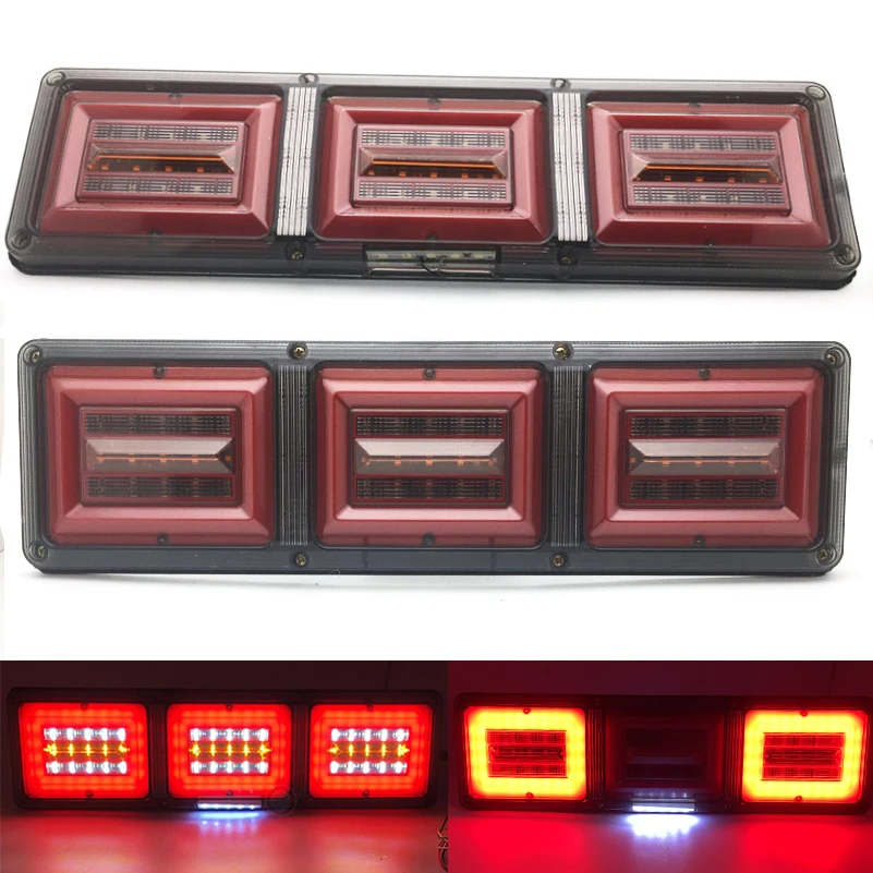 

2x12V/24V Truck LED Rear Tail Lighttrailer Warning Light Rear Taillight LED Turn Signal Indicator for Truck, Trailers, Caravans