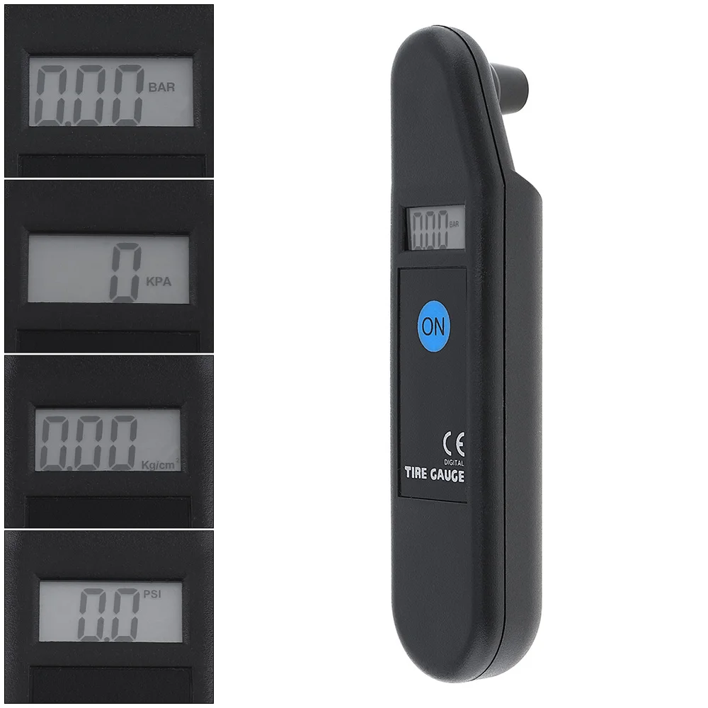 ABS Portable Precision Electronic Digital Tire Gauge with LCD Display and Matte Non-slip Surface for Car Tire