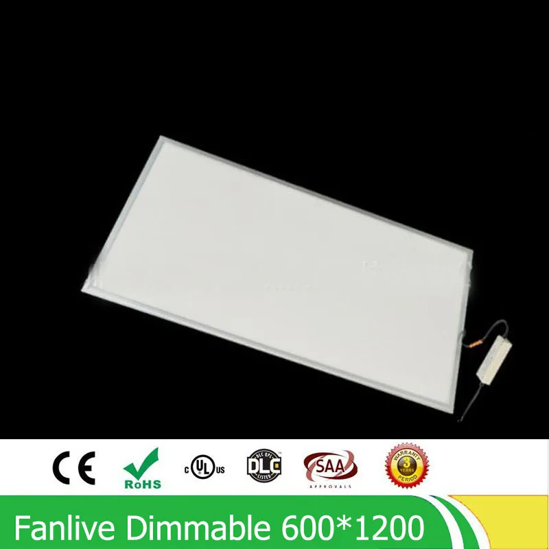 2pcs/lot 72W 600*1200MM Dimmable Led Panel Light ,high Quality Super Bright Led Panel Lamp SMD2835 Office/Home/Hotel Lighting