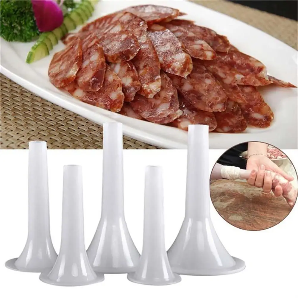 1Pc Manual Plastic Sausage Stuffer Filler Funnel Maker Tube for Meat Grinder