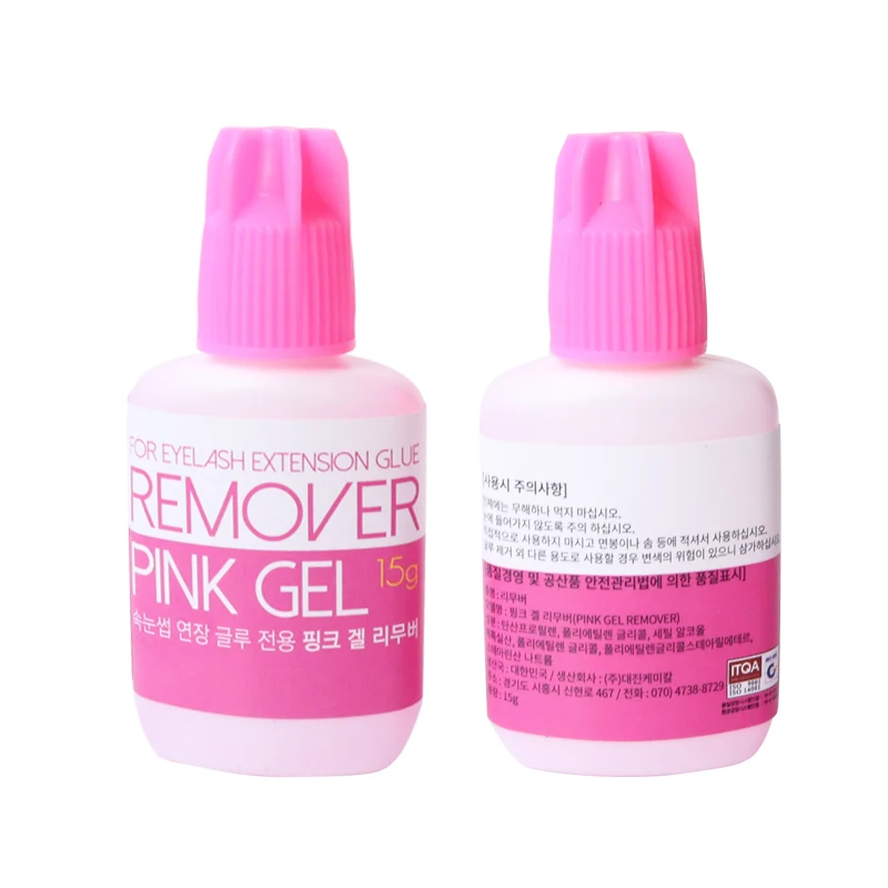 10 Pcs/Lot Pink Gel Remover For Eyelash Extension Glue From Korea Lash Extensions Glue Remover False Lash Makeup Tools 15g