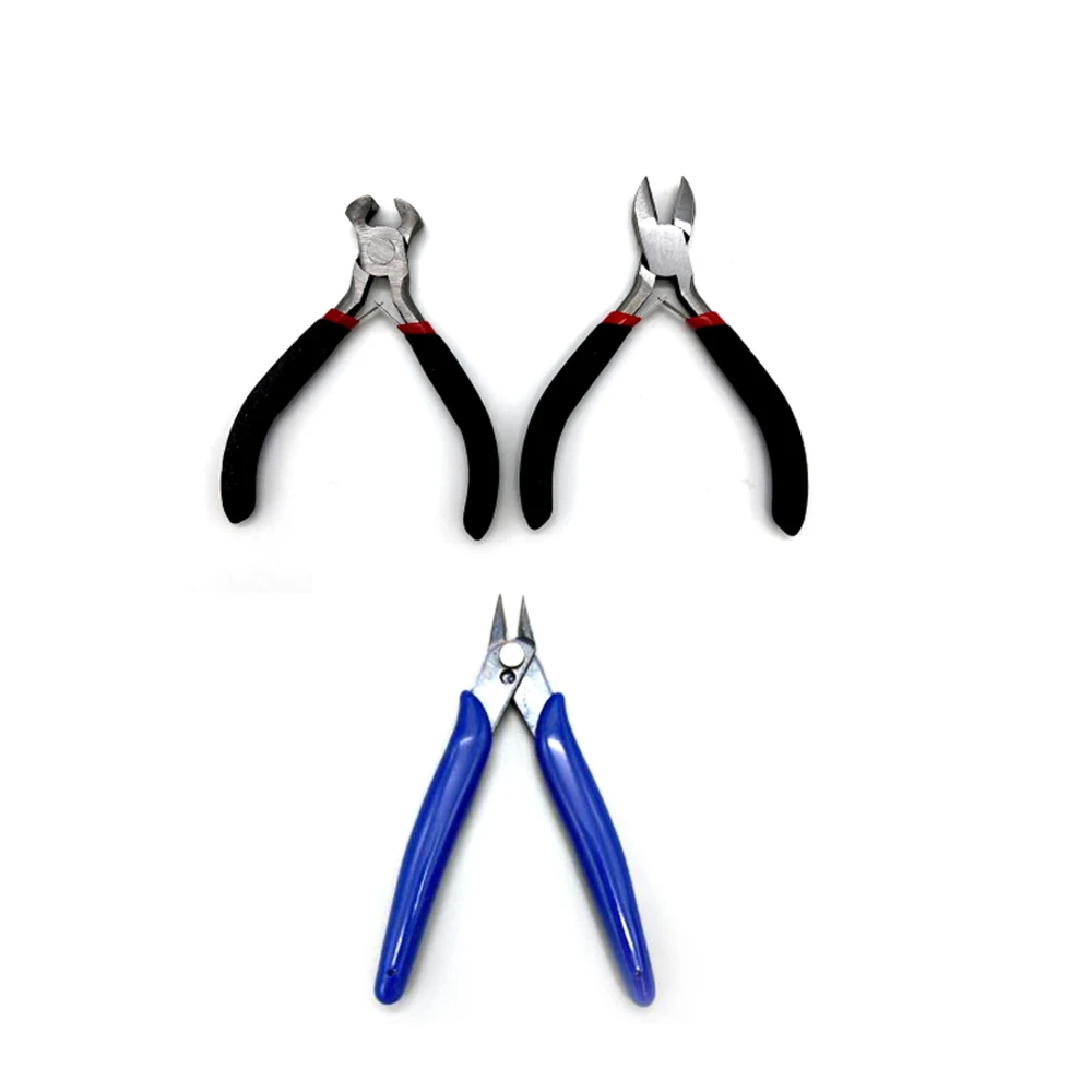 Szczypce szczypce tnące boczne przewód elektroniczny Cutter Outlet Mini nożyczki plastikowy uchwyt narzędzia ręczne