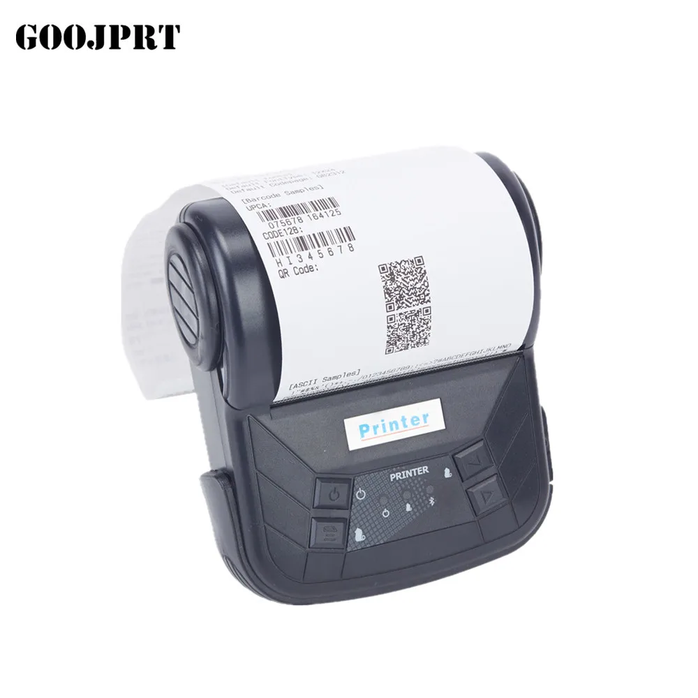 80mm Thermal Printer Mini Protable Ticket Bill Receipts Printer Bluetooth Wireless Pocket Label Machine for Business Home Store