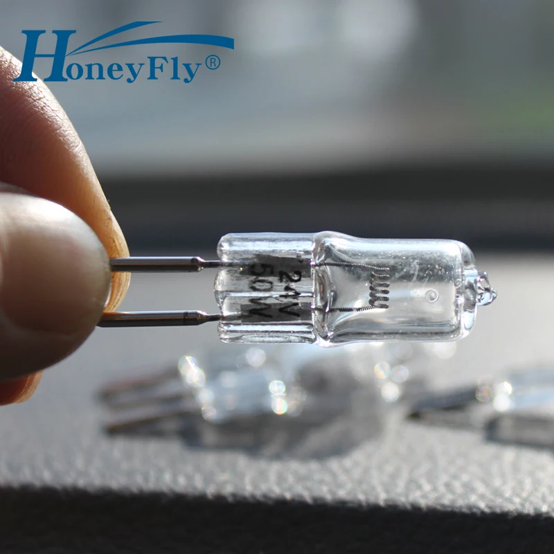 HoneyFly 10pcs G5.3 Halogen Lamp 24V 10W/20W/35W/50W/75W Crystal Light Aromatherapy Lamp Warm White For Indoor Commercial