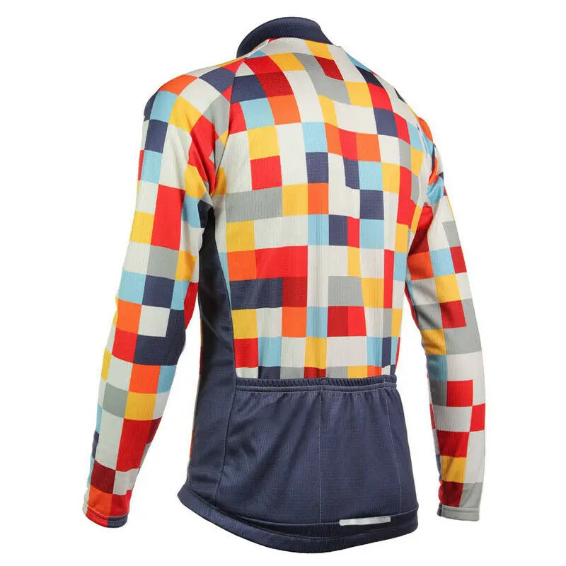 Men\'s Jersey Long Sleeve Suit Sport Riding Bike Fashion Antiskid Ultraviolet-Proof Jacket Cycling Clothes With Pocket