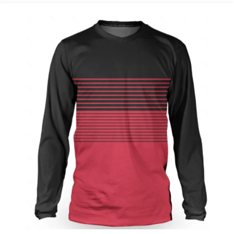 Camiseta de manga larga de carreras para hombre, ropa de ciclismo, camisetas de descenso, ropa de motocicleta y Motocross, camisa MTB, novedad