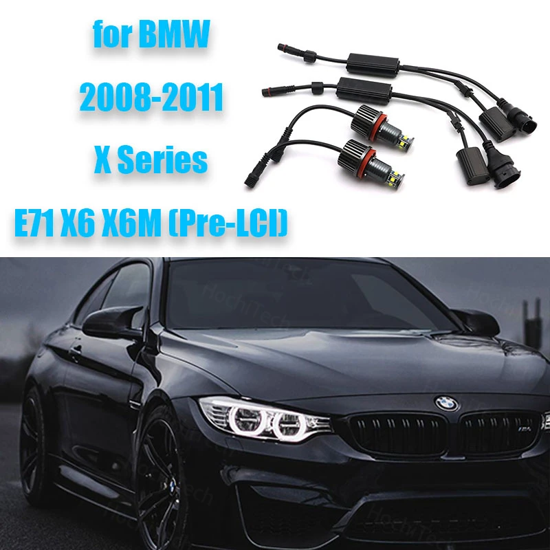 

Белый Светодиодный Маркер, сверхяркий светодиодный чип, гарантия 3 года, Светодиодный Маркер «ангельские глазки» для BMW 2008-11 X серии E71 X6 X 6 м (до LCI), 120 Вт