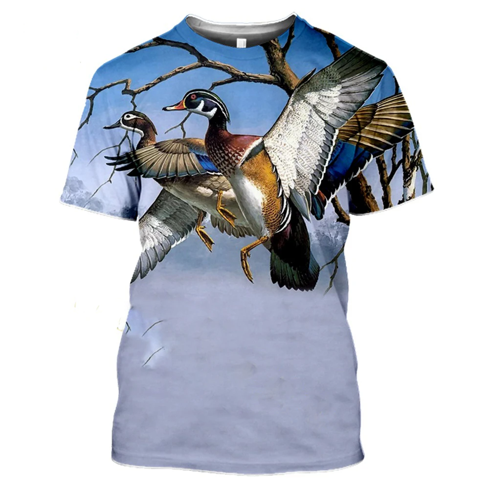 3D Print Harajuku T-Shirt Summer Animal Hunting Partridge Bird Fashion Casual Men's tshirt Chukar Short sleeve Streetwear Unise