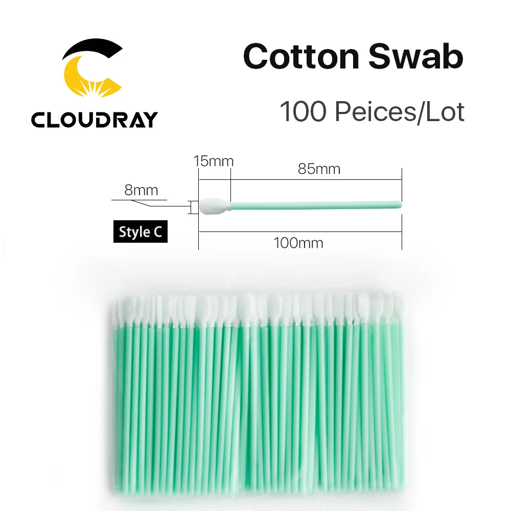 Cloudray 100pcs/Lot Size 70mm 100mm 160mm 121mm Nonwoven Cotton Swab Dust-proof For Clean Focus Lens And Protective Windows