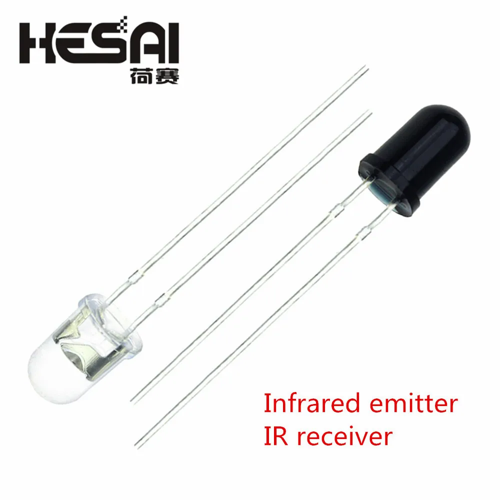 10/50/100 Pairs 5mm 3mm 940nm LEDs Infrared Emitter and IR Receiver Diode Diodes 301A