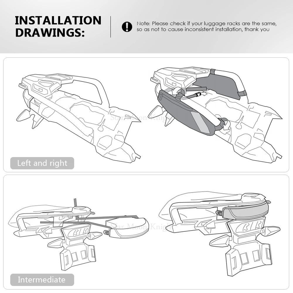 For BMW R1200GS LC 2013 - 2020 2019 2018 R1250GS Adventure Motorcycle Box Rack Side Bag Luggage Rack Travel Place Waterproof Bag