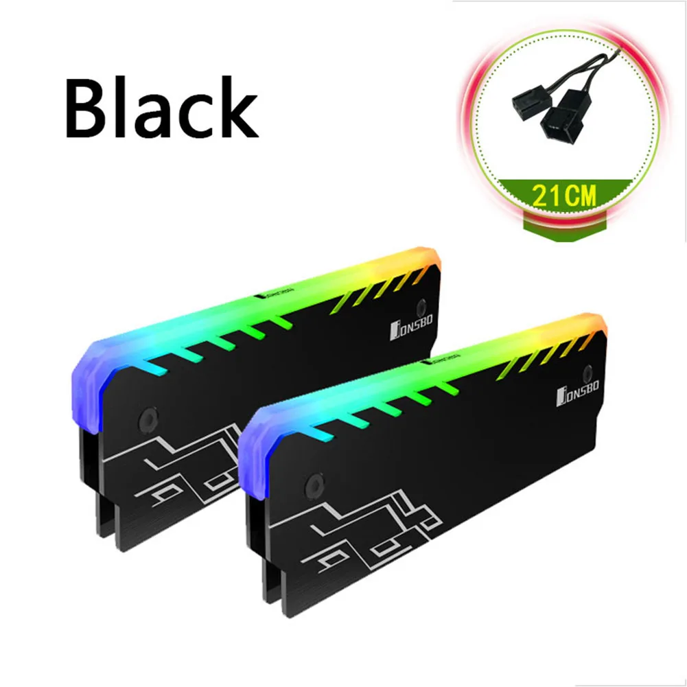 Jonsbo NC-1 RAM Heatsink Cooler RGB 256 Color PC Memory Cooling Vest Heat Sink Radiator For DDR DDR3 DDR4 Desktop PC Ram Memory