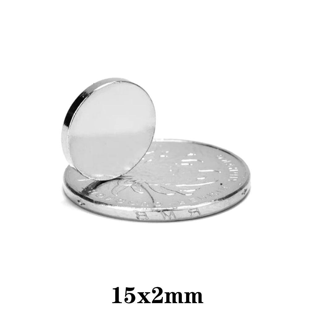 10/20/50/100/150pcs 15x2 mm Strong Magnets 15mmx2mm Small Round Permanent Magnet 15x2mm Thin Neodymium Magnet Magnetic 15*2