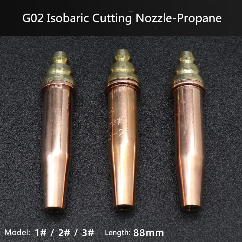 G02 /G03 88mm Isobaric Cutting Nozzle Propane 1.2/1.7/2.0 mm Gun Torch Flame Machine Acetylene Gas Cutter Nozzles Parts