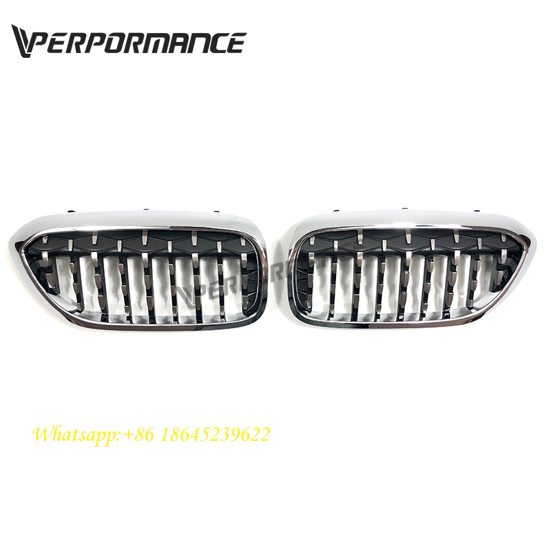 G30 G38 front bumper grille for 5S G30 diamond grille sliver star style black pp grilles