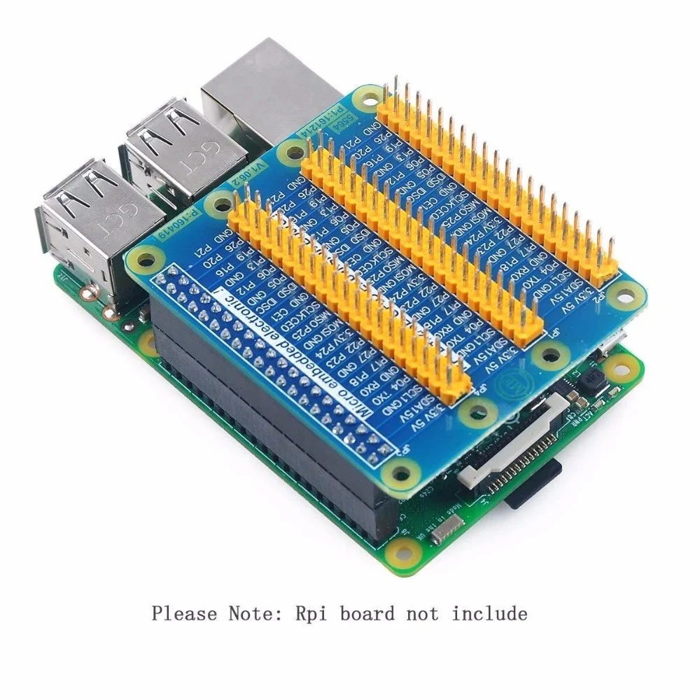 التوت بي GPIO توسيع لوحة تمديد صف واحد ليكون ثلاثة صفوف GPIO لتوت العليق Pi 3 Pi 2 Pi نموذج B +