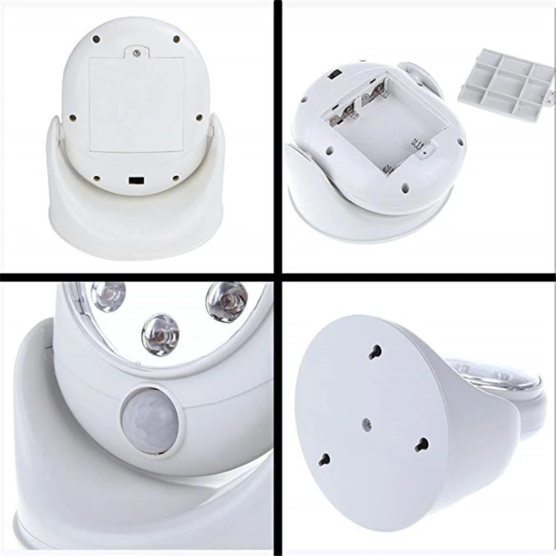 Wireless Infrared Motion Activated Sensor Light Lamp 360 Degree Rotation Motion Wall Lamps toilet night light Outdoor Lights