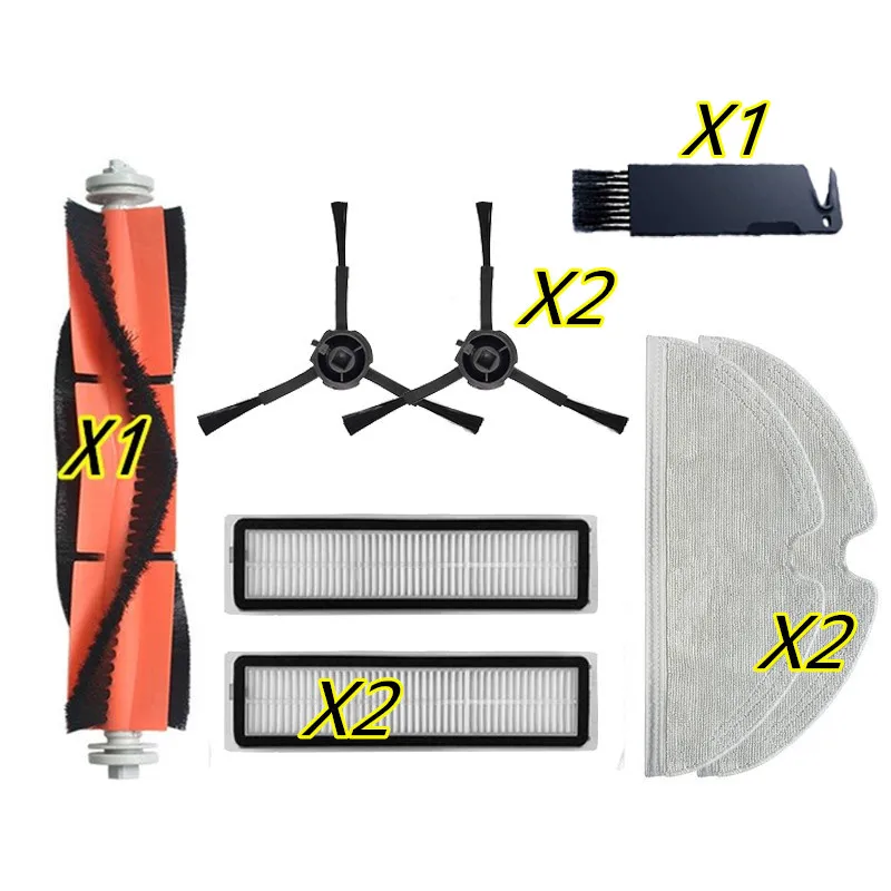 المواد الاستهلاكية القابلة للغسل لموفا L600 جهاز آلي لتنظيف الأتربة أجزاء أطقم استبدال الأسطوانة الرئيسية فرشاة جانبية مرشحات ممسحة الخرق القماش